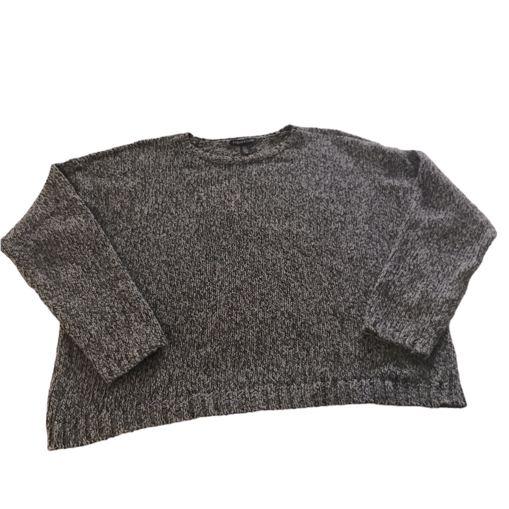 Eileen Fisher organic cotton boxy cropped sweater size small
